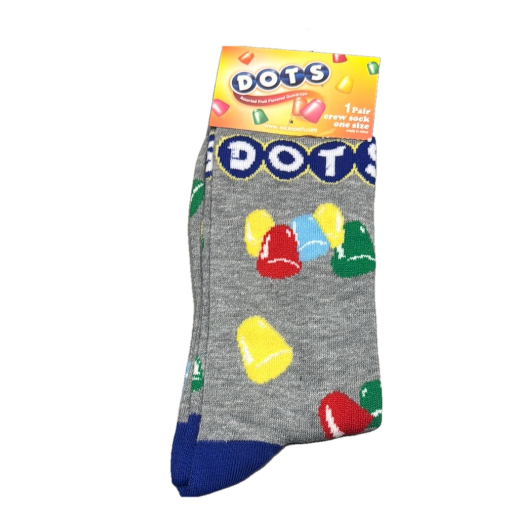 3/$18 Dots Gray Casual Socks with Playful Candy Pattern NWT